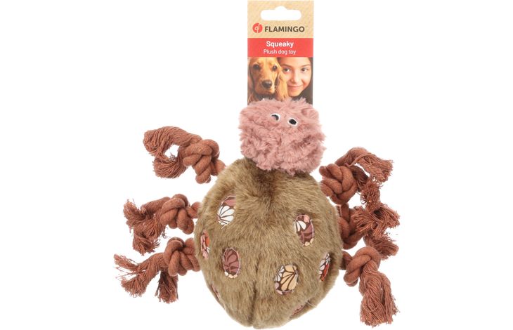 Flamingo Toy Rozette Turtle with rope Pink