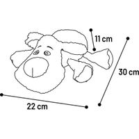 Flamingo Toy Krops Hippopotamus with rope Brown