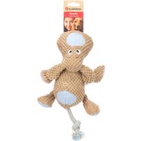 Flamingo Toy Krops Hippopotamus with rope Brown