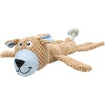 Toy Krops Dog with rope Brown