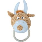 Toy Krops Cow with rope Brown