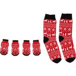 Kerst bijpassende sokken Keysa Rood