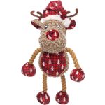 Kerst Speelgoed lange poten Krola Rendier & Touw Bruin