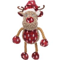 Flamingo Kerst Speelgoed lange poten Krola Rendier & Touw Bruin