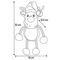 Flamingo Kerst Speelgoed lange poten Krola Rendier & Touw Bruin