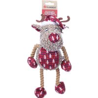 Flamingo Kerst Speelgoed lange poten Krola Rendier & Touw Bruin