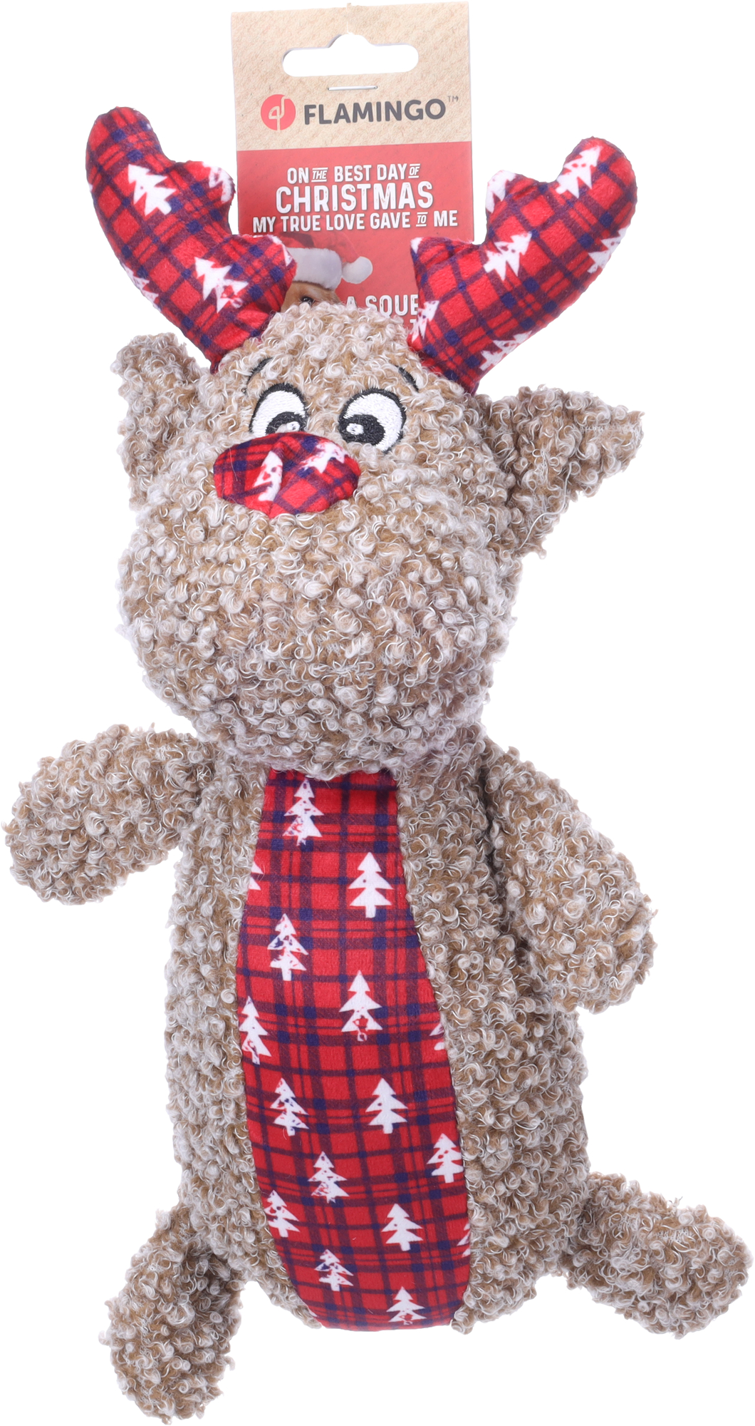 Flamingo Christmas Toy Krola Reindeer Brown