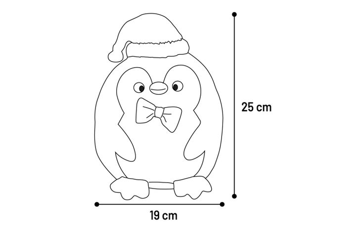 Flamingo Kerst Speelgoed Bollo Pinguin Zwart