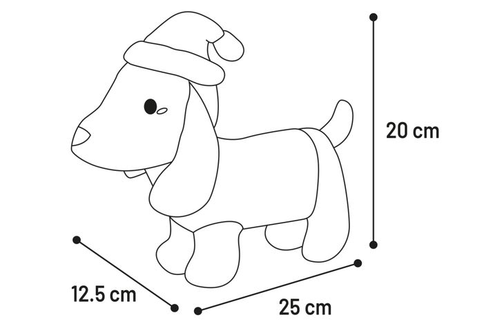 Flamingo Kerst Speelgoed Tikko Hond Bruin