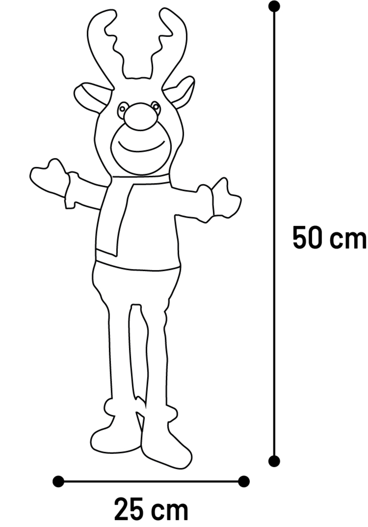 Flamingo Christmas Toy Jeffra Reindeer Brown