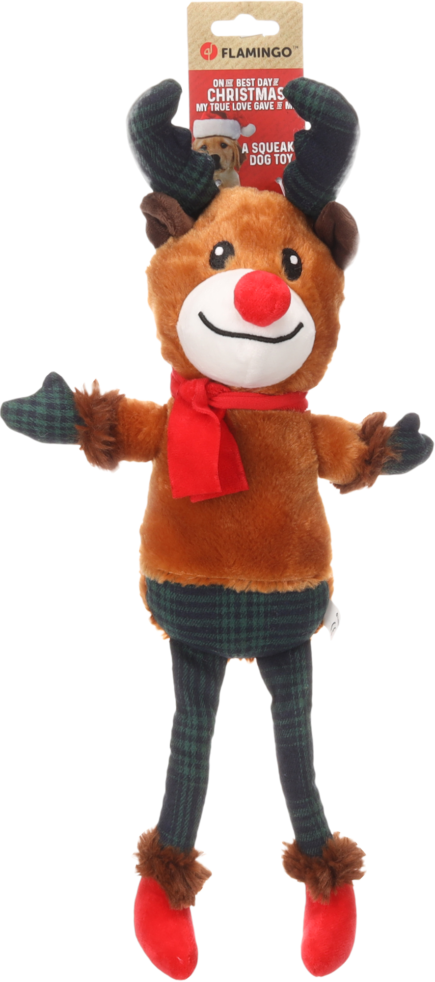 Flamingo Christmas Toy Jeffra Reindeer Brown