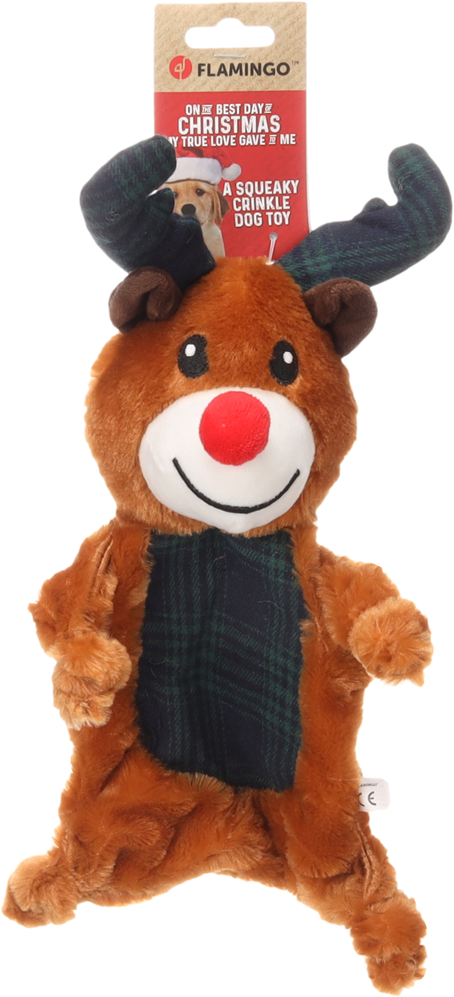 Flamingo Christmas Toy Jeffro Reindeer Brown