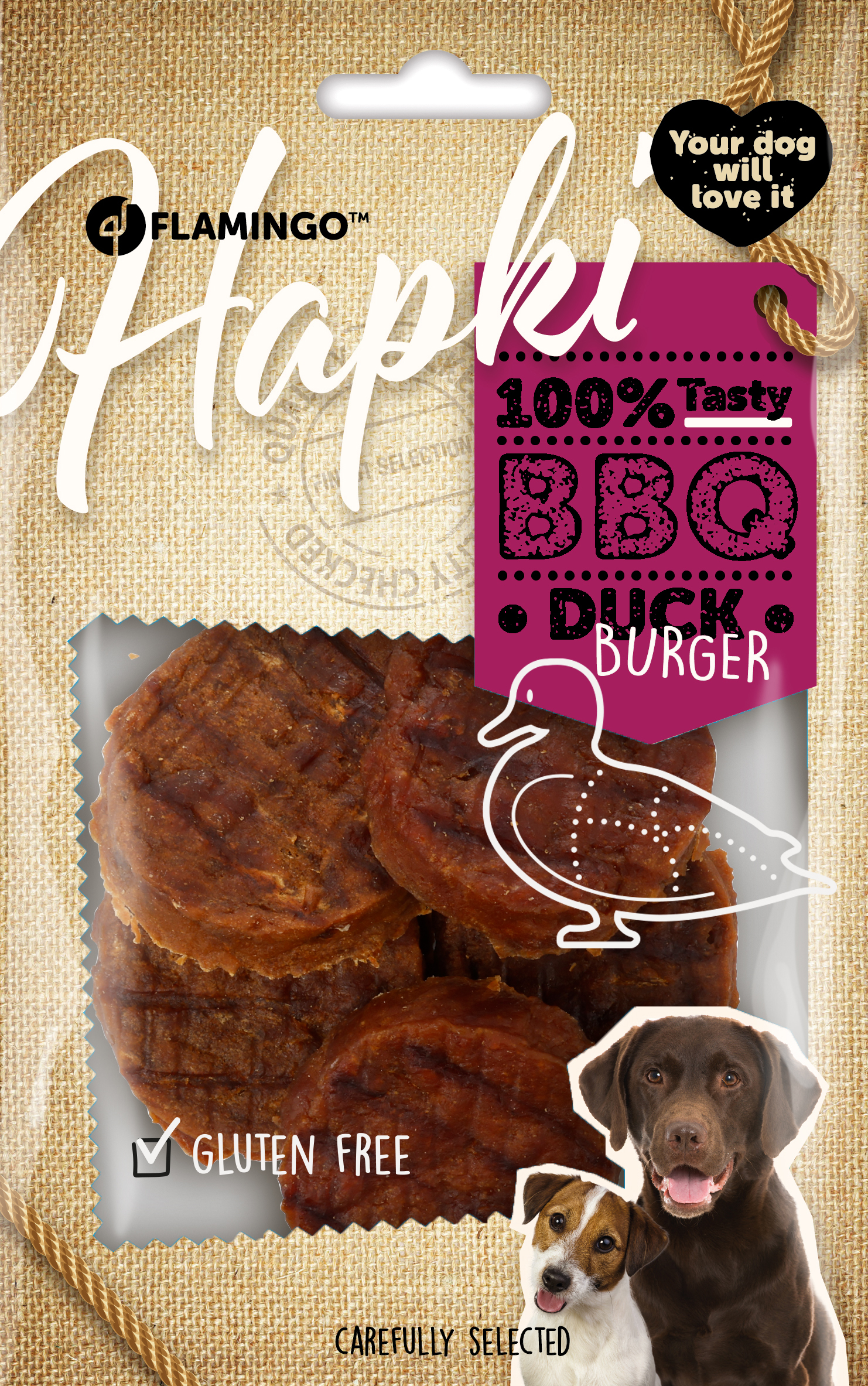 Flamingo Snacks Hapki Mini hamburger with duck 