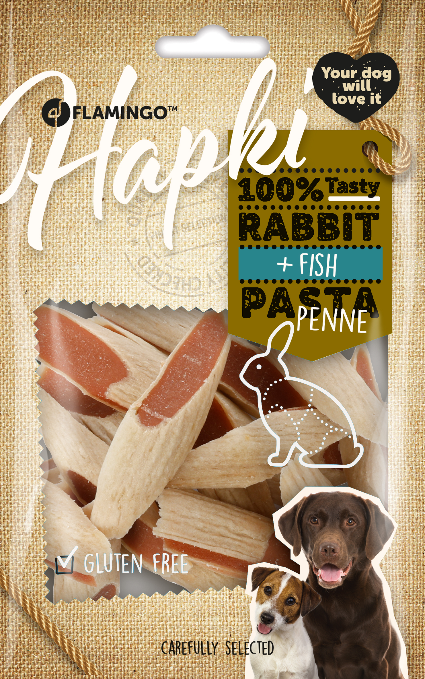 Flamingo Snacks Hapki Penne with rabbit & fish 