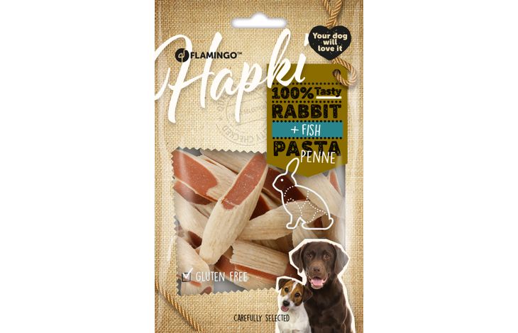 Flamingo Snacks Hapki Penne with rabbit & fish 