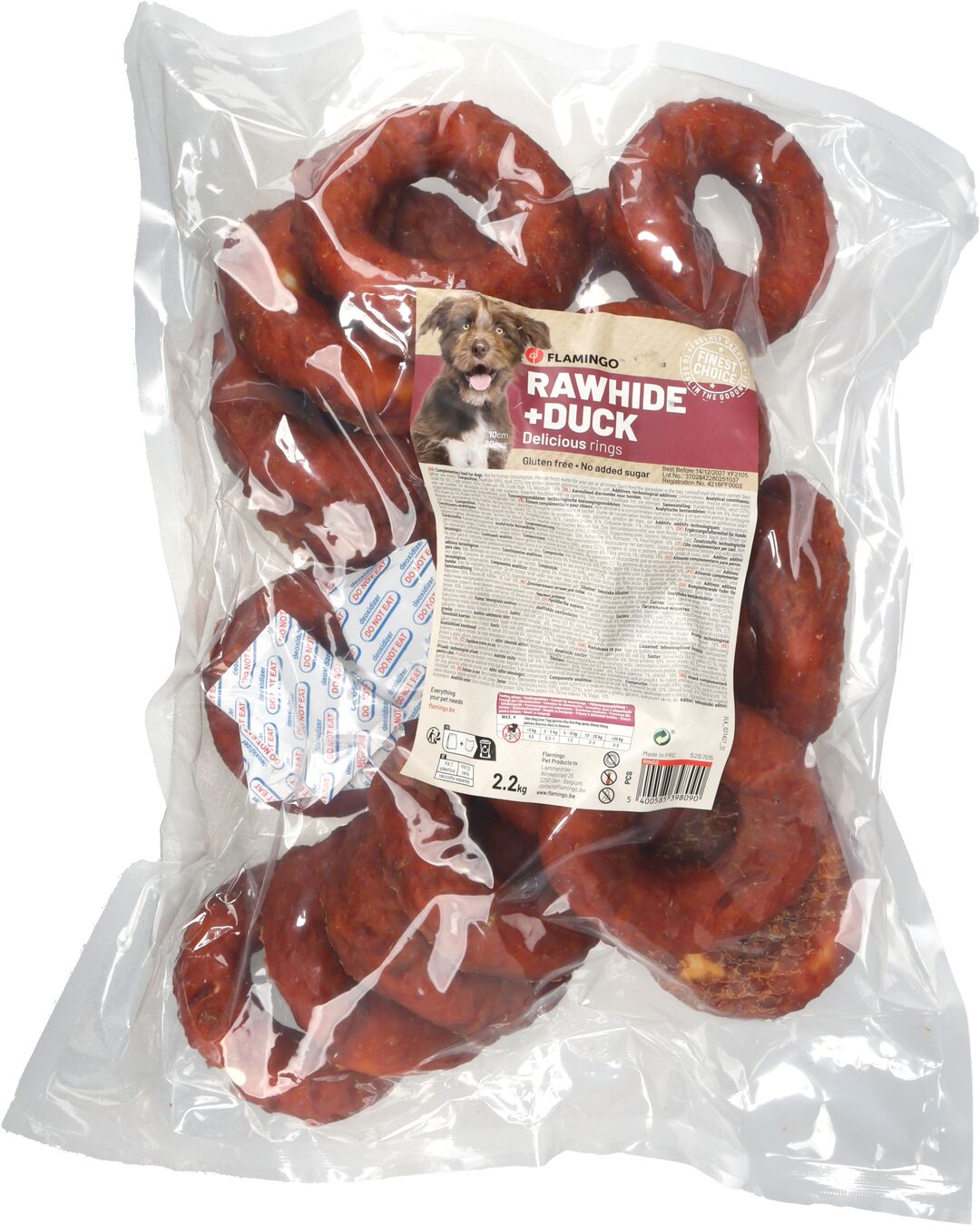 Flamingo Snacks R'hide Ring  with duck 10cm 110g / 20 pcs 2,2kg