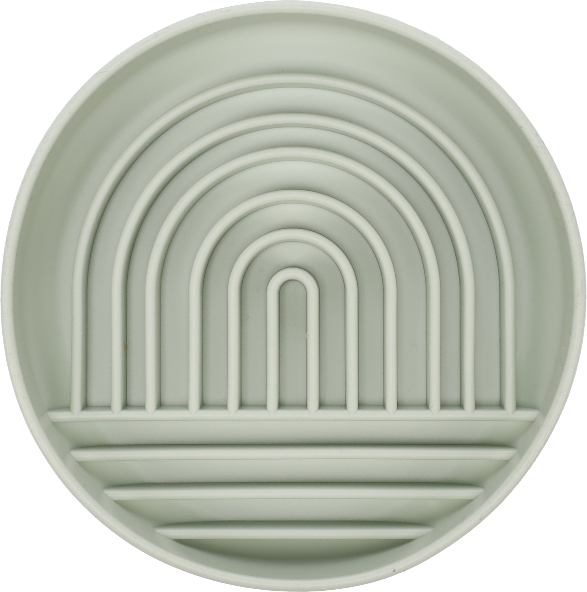 Flamingo Feeding bowl Slow feeder Rainy Round Light green