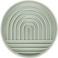 Flamingo Feeding bowl Slow feeder Rainy Round Light green