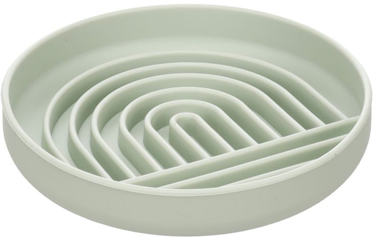 Flamingo Feeding bowl Slow feeder Rainy Round Light green