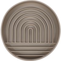Flamingo Feeding bowl Slow feeder Rainy Round Taupe