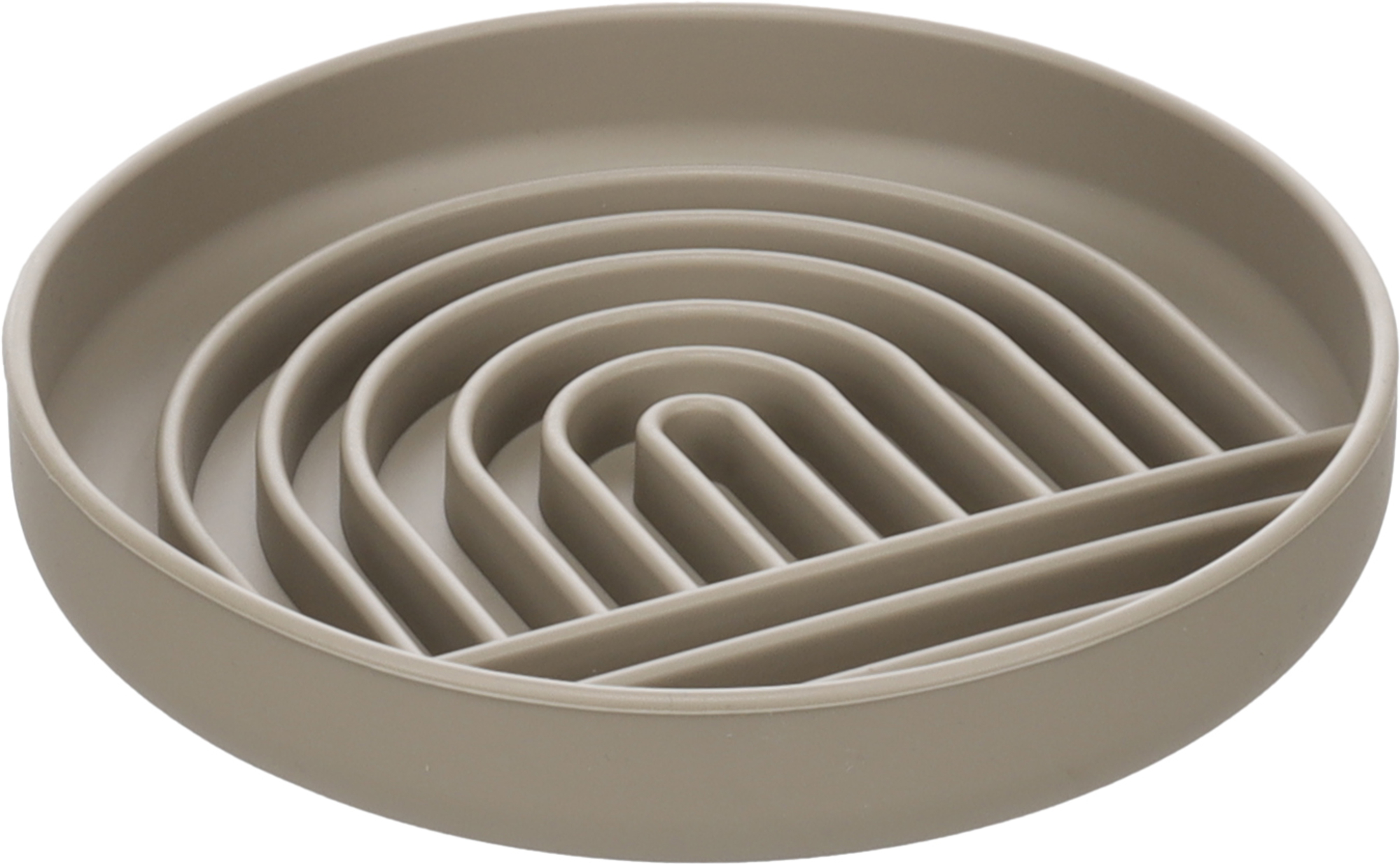 Flamingo Feeding bowl Slow feeder Rainy Round Taupe