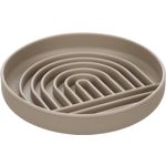 Feeding bowl Slow feeder Rainy Round Taupe