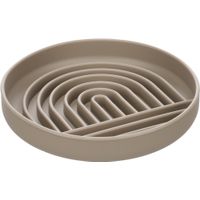 Flamingo Feeding bowl Slow feeder Rainy Round Taupe