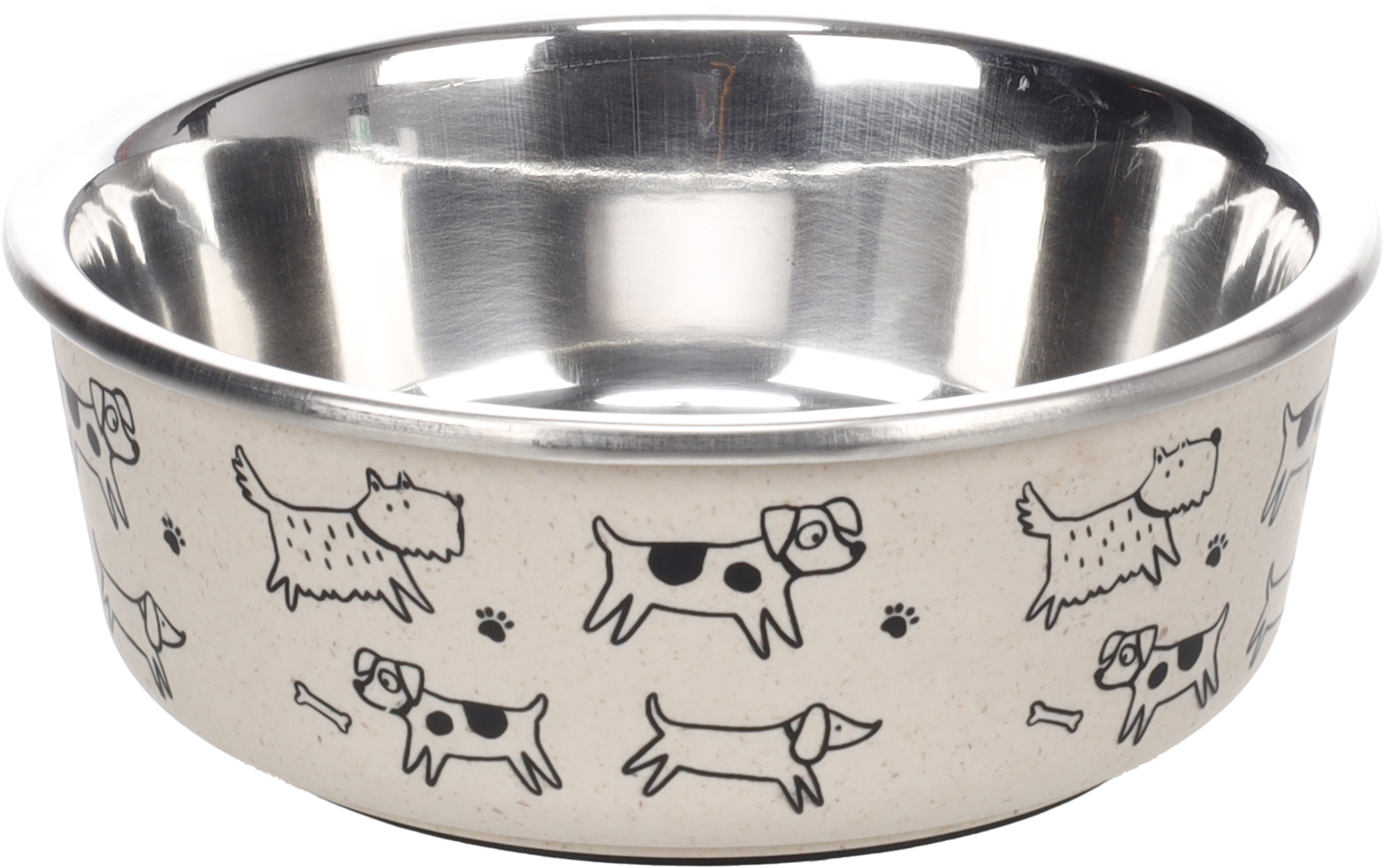 Flamingo Feeding and drinking bowl Jappie Round Beige