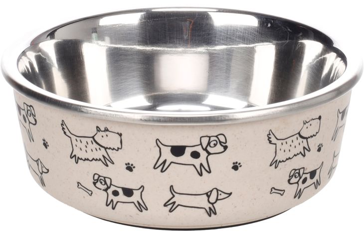 Flamingo Feeding and drinking bowl Jappie Round Beige