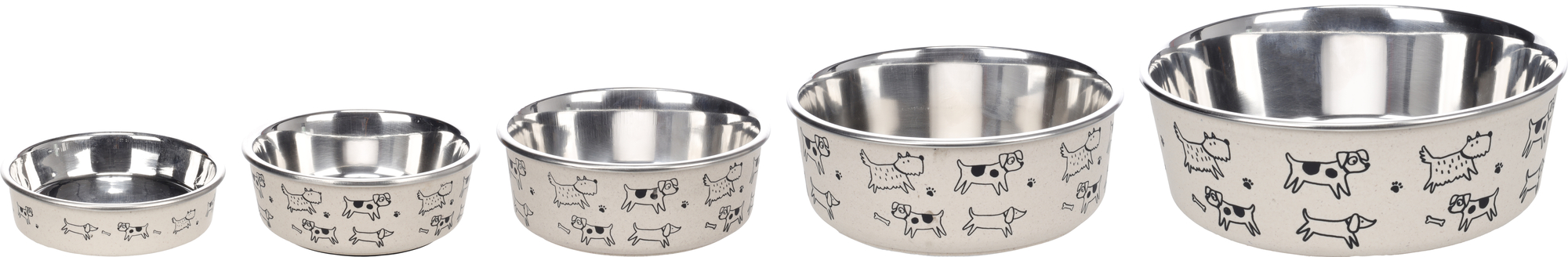 Flamingo Feeding and drinking bowl Jappie Round Beige