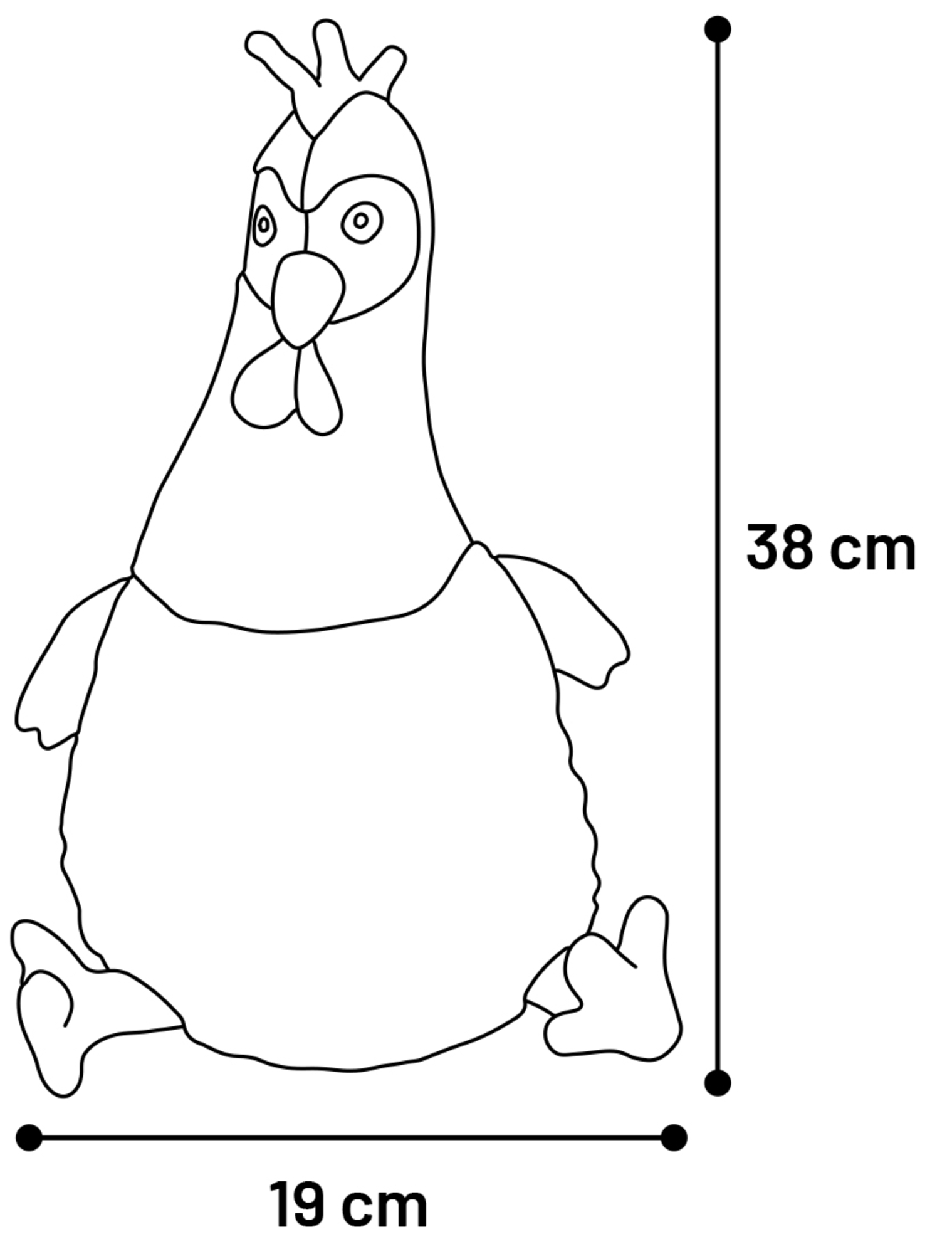 Flamingo Toy Pokpok Chicken Multiple colours