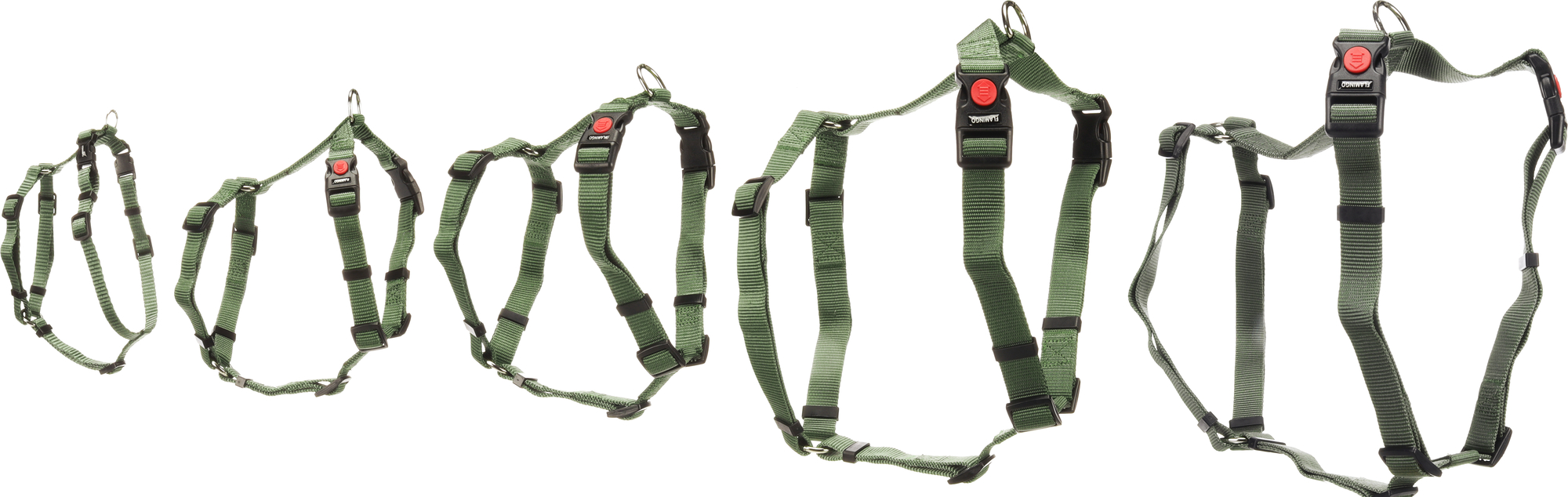 Flamingo Harness H-shape Ziggi Khaki
