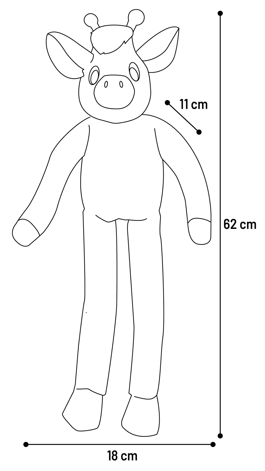 Flamingo Toy Fagi Giraffe Brown