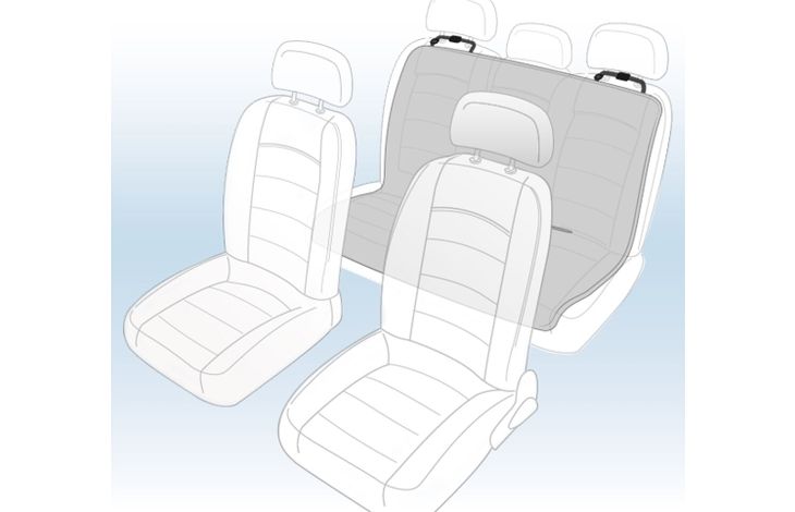 Flamingo Car seat cover Essenza Back seat (of the car) Black