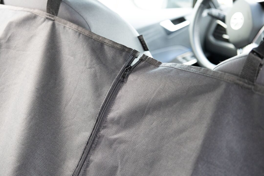 Flamingo Car seat cover Essenza Can be split in two Hammock model Back seat (of the car) Black