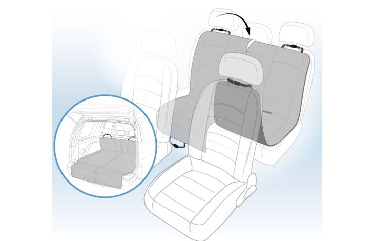 Flamingo Car seat cover Essenza Multifunctional Back seat (of the car) Black