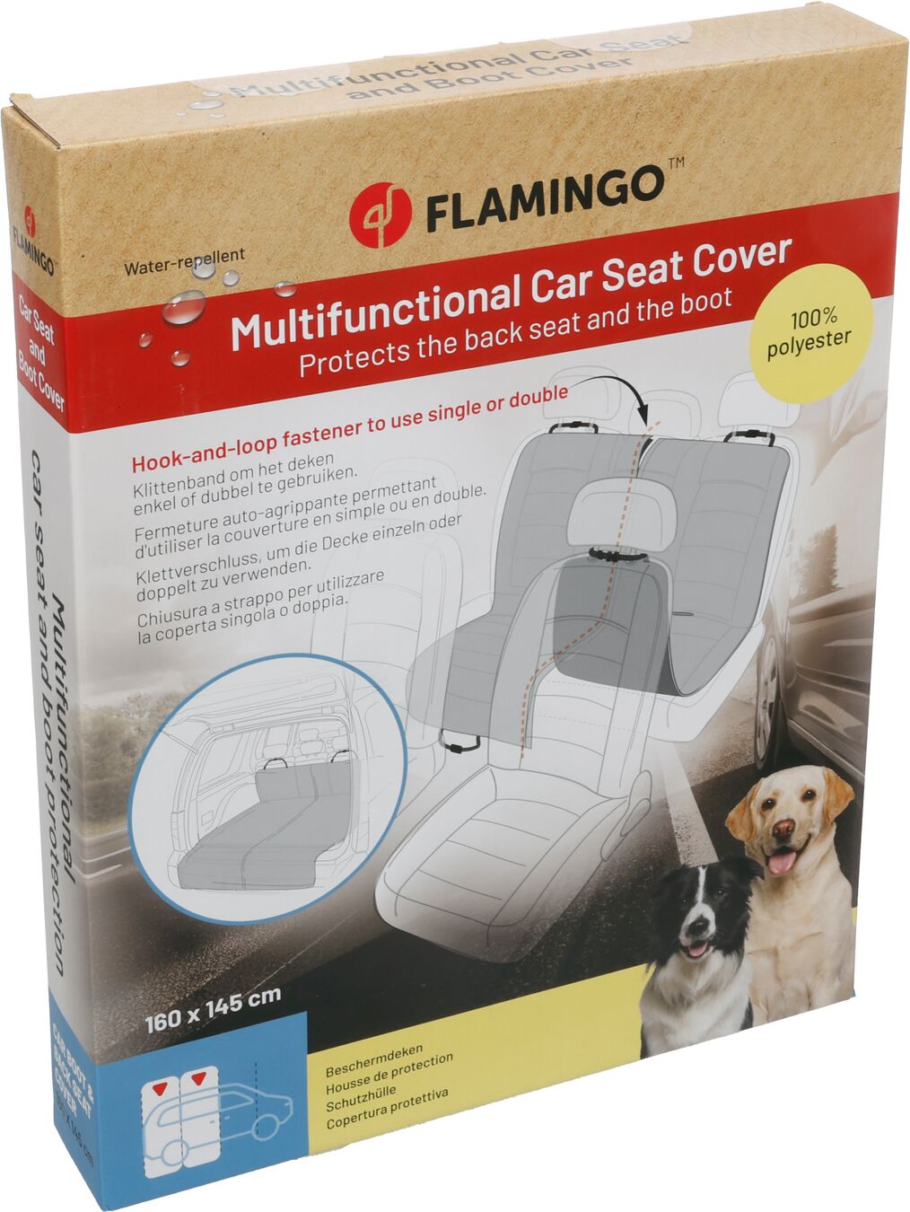 Flamingo Car seat cover Essenza Multifunctional Back seat (of the car) Black