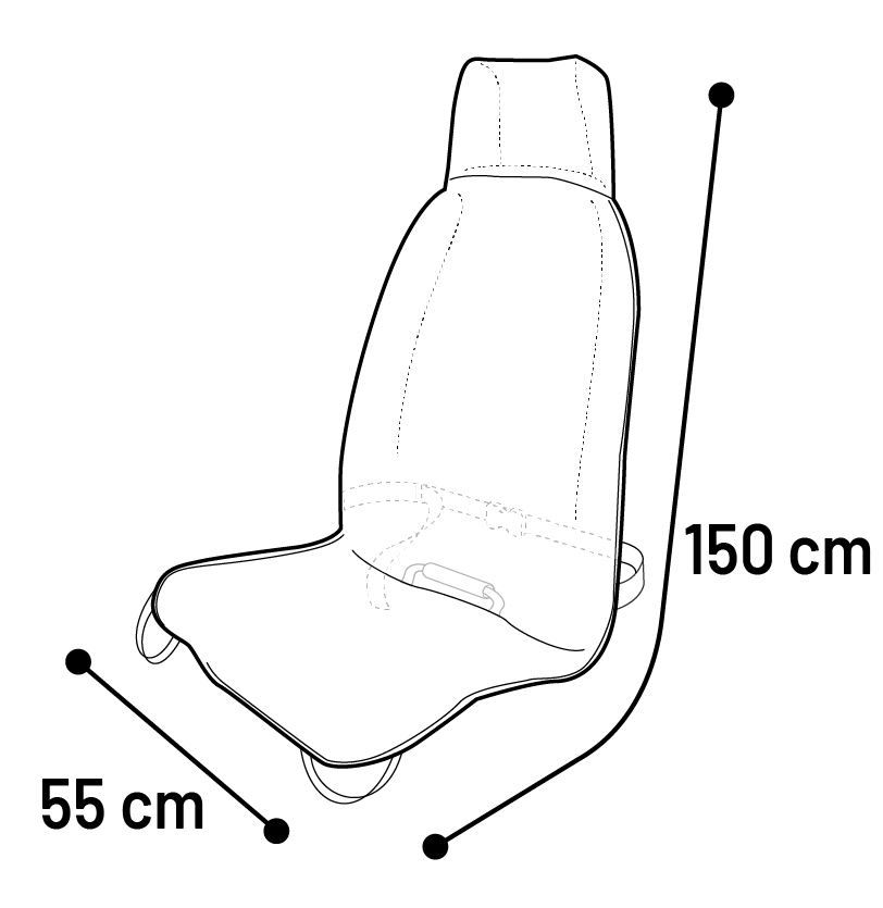 Flamingo Car seat cover Elite Cover-style design Single seat (in the car) Black