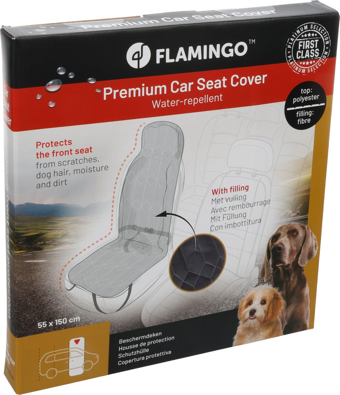 Flamingo Car seat cover Elite Cover-style design Single seat (in the car) Black