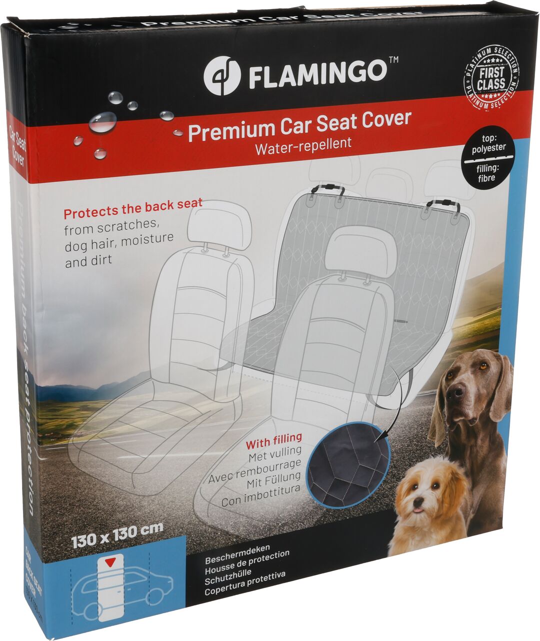 Flamingo Car seat cover Elite Back seat (of the car) Black