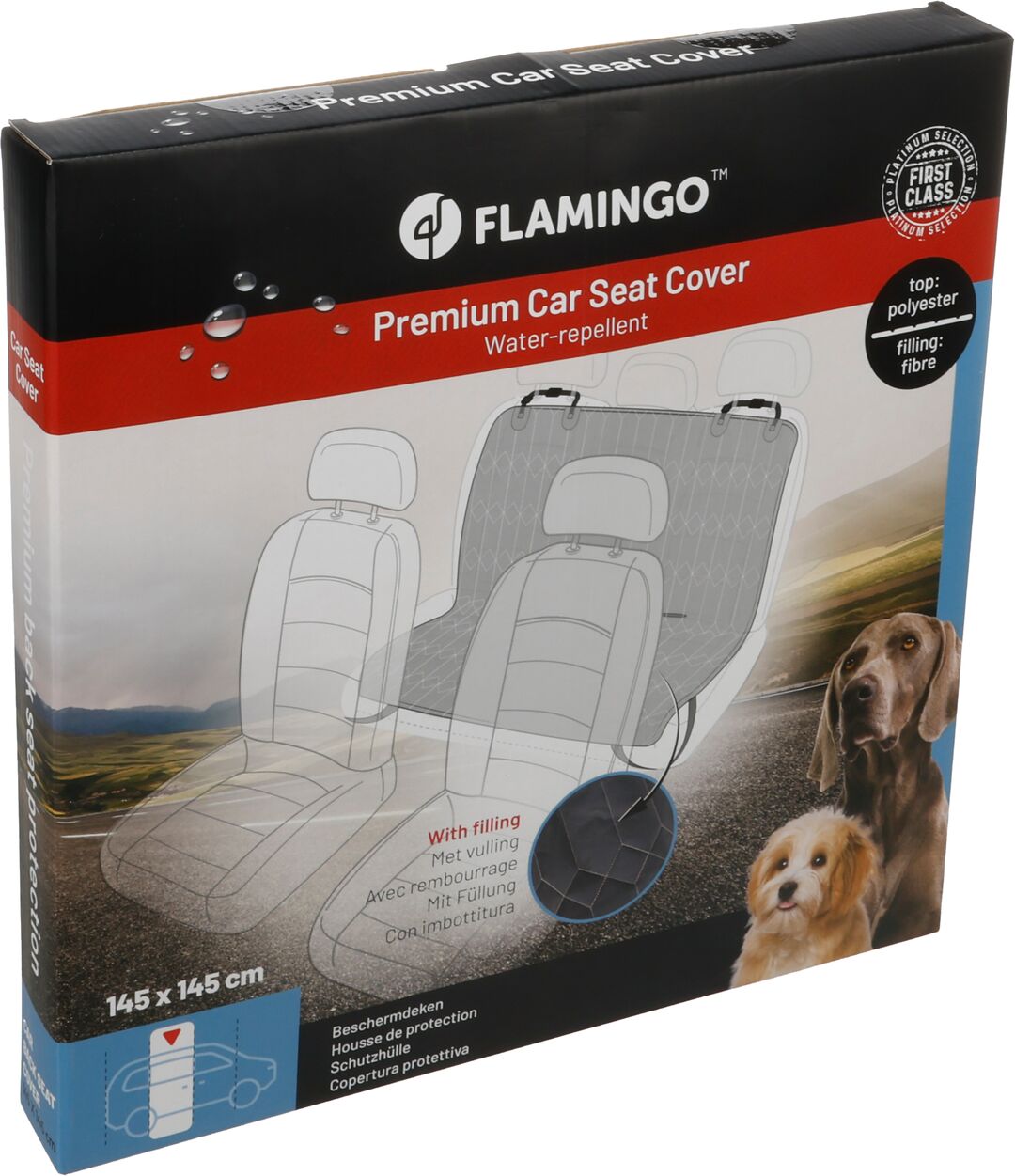 Flamingo Car seat cover Elite Back seat (of the car) Black