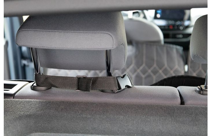 Flamingo Car seat cover Elite Can be split in two Hammock model Back seat (of the car) Black