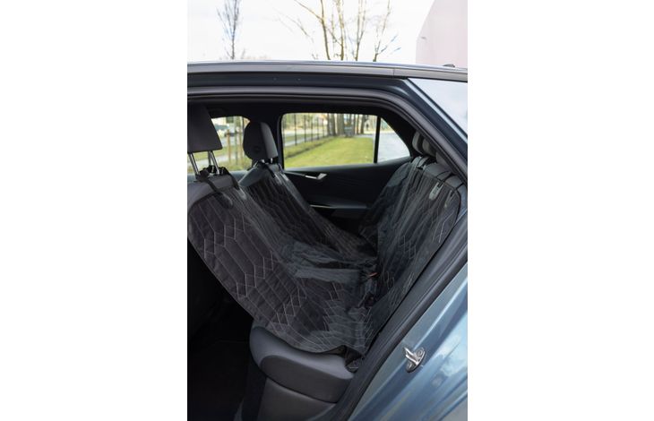 Flamingo Car seat cover Elite Can be split in two Hammock model Back seat (of the car) Black