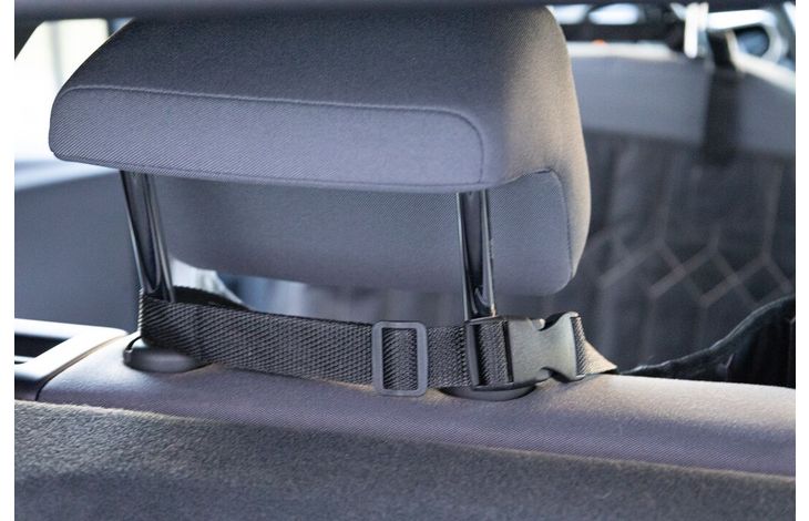 Flamingo Car seat cover Elite Can be split in two Hammock model Back seat (of the car) Black