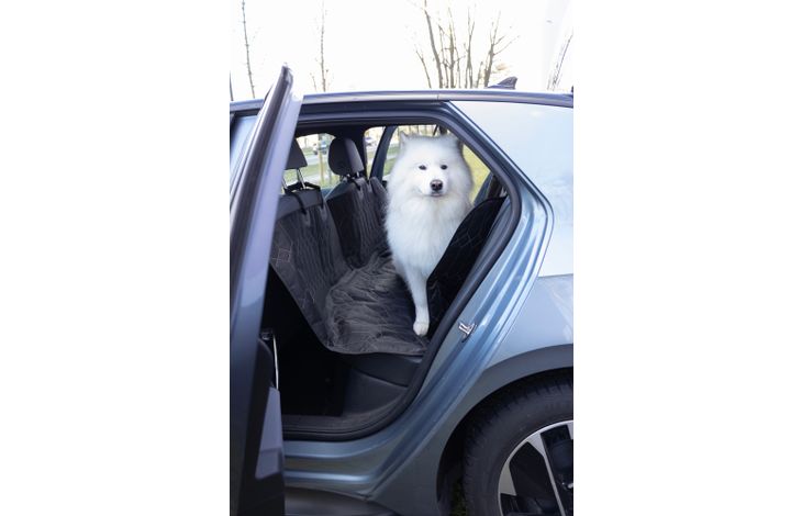 Flamingo Car seat cover Elite Can be split in two Hammock model Back seat (of the car) Black