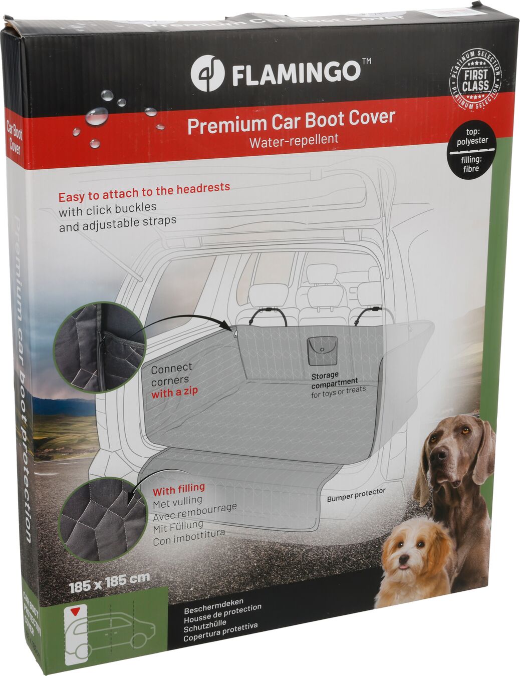 Flamingo Car seat cover Elite Hammock model Boot (of the car) Black