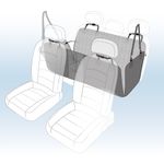 Car seat cover Elite Closed hammock model Back seat (of the car) Black