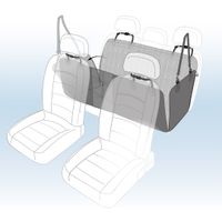 Flamingo Car seat cover Elite Closed hammock model Back seat (of the car) Black