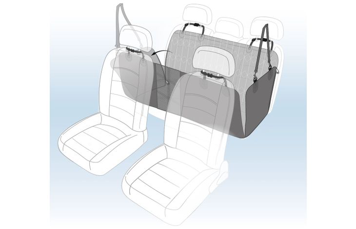 Flamingo Car seat cover Elite Closed hammock model Back seat (of the car) Black