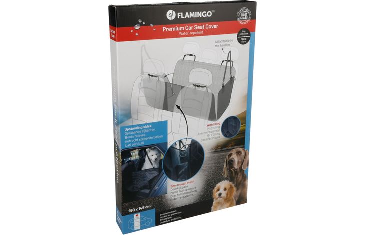 Flamingo Car seat cover Elite Closed hammock model Back seat (of the car) Black